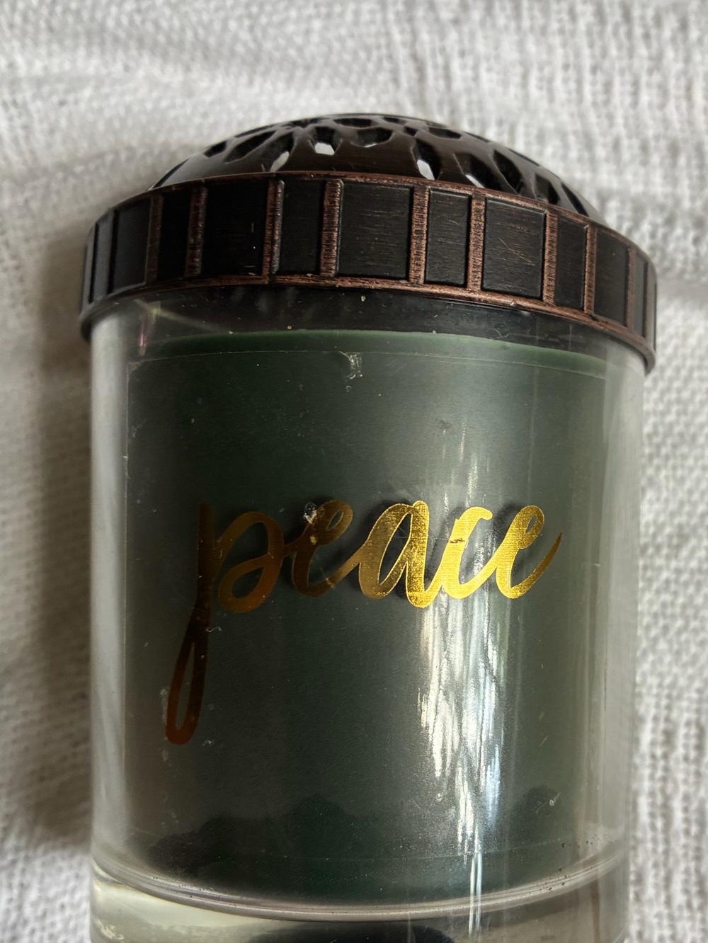 YANKEE CANDLE Balsam & Cedar JOY Glass Jar Holiday 8 oz New Brass Top